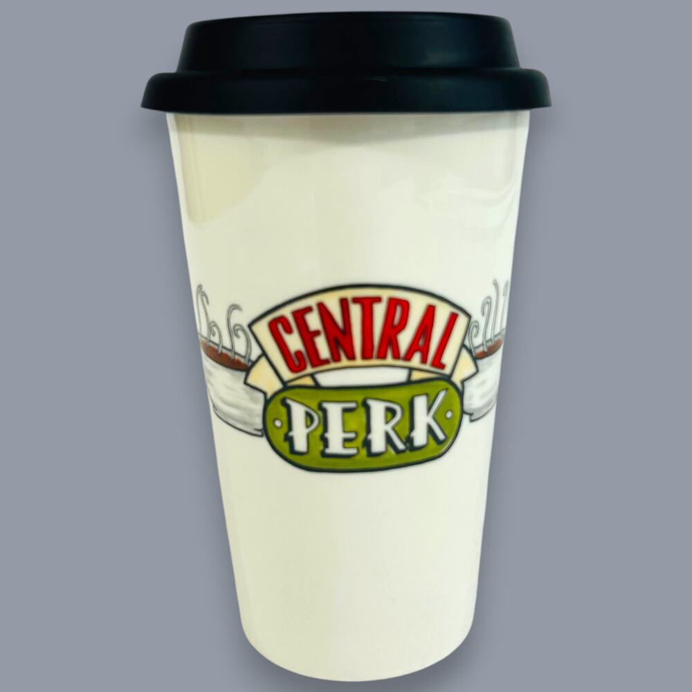 Pottery Barn Friends TV Show Central Perk Travel Coffee or Tea Mug with Lid